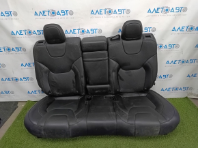 Rear row of seats 2nd row Jeep Cherokee KL 19 - black leather, perforation, driftwood, dry-cleanable