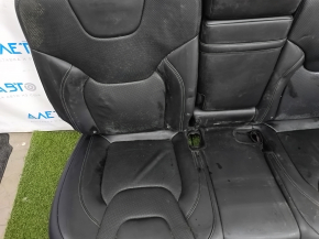 Rear row of seats 2nd row Jeep Cherokee KL 19 - black leather, perforation, driftwood, dry-cleanable