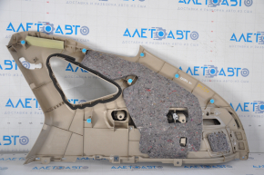 Upper left rear pillar trim Lexus RX300 RX330 RX350 RX400h 04-09 beige, dry-cleaned, scratches, worn