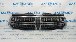 Grille radiator grill assembly Dodge Durango 14-20 with emblem, grille black type 2, chrome frame, sand on chrome