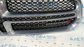 Grille radiator grill assembly Dodge Durango 14-20 with emblem, grille black type 2, chrome frame, sand on chrome