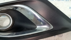 Fog light frame assembly left Dodge Durango 14-20 with chrome moldings, sand on chrome, scratch