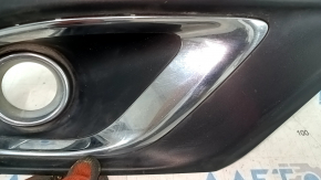 Fog light frame assembly right Dodge Durango 14-20 with chrome moldings, sand on chrome
