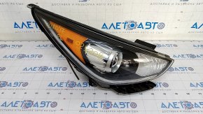 Front right headlight complete Kia Niro 17-19 HEV, PHEV with bracket, halogen, LED DRL, sand, for polishing