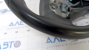 Naked steering wheel Kia Niro 17-19 HEV, PHEV leather, black, glossy overlay, scratches