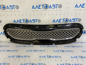 Radiator grill grill Kia Niro 17-19 HEV, PHEV without radar, chrome + black gloss, sand