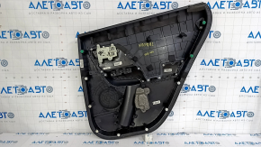 Door trim card rear left Kia Niro 17-22 HEV, PHEV black, glossy insert, without heating, scratch