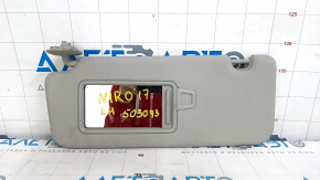 Left visor Kia Niro 17-22 gray, without backlight, without hook, for dry cleaning