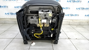 Passenger seat Kia Niro 17-22 HEV, PHEV with airbag, combined, black, mechanical, heated, scratches on plastic, for cleaning