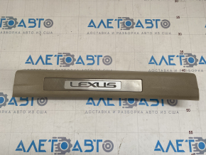 Door sill trim with backlight rear left Lexus RX300 RX330 RX350 RX400h 04-09 beige scratches