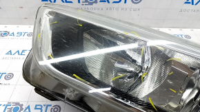 Headlight front left naked Ford Escape MK3 17-19 rest halogen light, web, sand