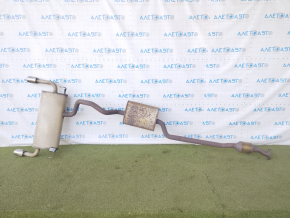 Exhaust line complete with barrel Ford Escape MK3 13 - chrome tips, with catalytic converter, rusty
