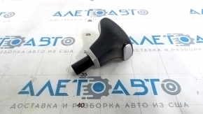 Gear knob Kia Niro 17-22 HEV, PHEV leather black, whitened leather
