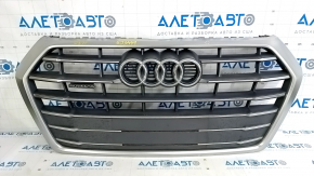 Radiator grill Audi Q5 80A 18-20 complete, with emblems, chrome, without parking sensors, bumper