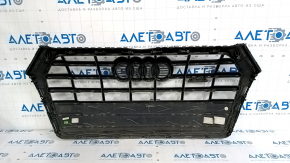 Radiator grill Audi Q5 80A 18-20 complete, with emblems, chrome, without parking sensors, bumper