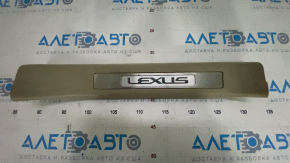 Door sill trim with backlight rear right Lexus RX300 RX330 RX350 RX400h 04-09 beige, scratches