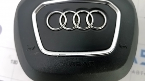 Airbag in steering wheel driver Audi Q5 80A 18-24 black, type 2, chrome finish