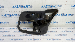 Front bare bumper left side Audi Q5 80A 18-20 black, without parking sensors, under headlight washer, scratch, cracked fastener