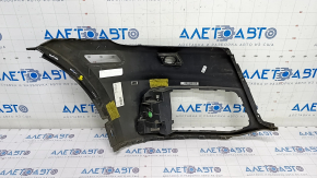 Front bare bumper left side Audi Q5 80A 18-20 black, without parking sensors, under headlight washer, scratch, cracked fastener