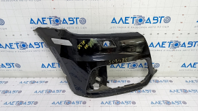 Front bumper bare right side Audi Q5 80A 18-20 black, without parking sensors, under headlight washer