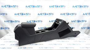 Central console armrest and cup holders VW Tiguan 18-20 leather black, scratch