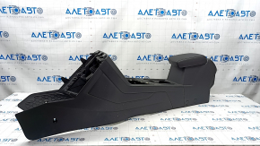 Central console armrest and cup holders VW Tiguan 18-20 leather black, scratch
