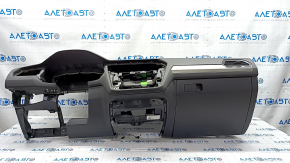 Torpedo front panel with AIRBAG VW Tiguan 18-24 black, without air ducts, without side trims, with glove box