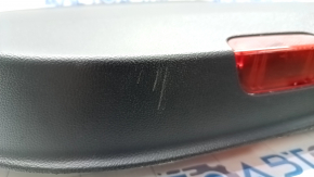 Door trim card front left VW Tiguan 18-24 black, gray leather insert, armrest leather black, scratches