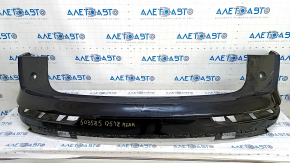 Bare rear bumper upper part Audi Q5 80A 18-20 without parking sensors, black LY9B, broken fasteners, dented