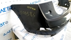 Bare rear bumper upper part Audi Q5 80A 18-20 without parking sensors, black LY9B, broken fasteners, dented