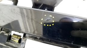 Bare rear bumper upper part Audi Q5 80A 18-20 without parking sensors, black LY9B, broken fasteners, dented