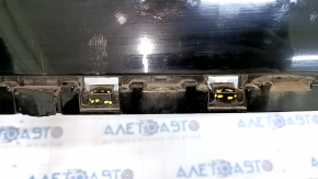 Bare rear bumper upper part Audi Q5 80A 18-20 without parking sensors, black LY9B, broken fasteners, dented