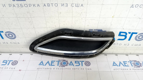 Rear bumper grille left Audi Q5 80A 18-24 structure, with chrome, swollen chrome