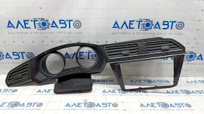 Central dashboard trim VW Tiguan 18-24 gloss black, with air ducts