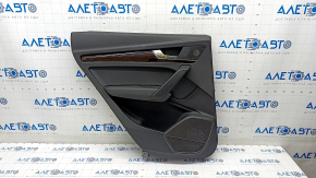 Door trim card rear left Audi Q5 80A 18-20 black, with wood insert, black armrest, scratch