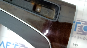 Audi Q5 80A 18-20 center console trim wood insert, scratches, chrome bulged