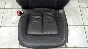 Driver's seat Audi Q5 80A 18-24 with AIRBAG, leather, black, electric, heated, dented, cracks