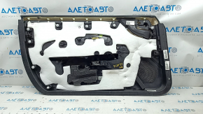 Door trim card front right Dodge Challenger 15-19 rest black with black insert cloth, armrest leather, scratches
