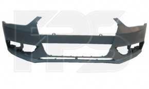 Bare front bumper Audi A4 B8 13-16 rest Without washers and parking brake