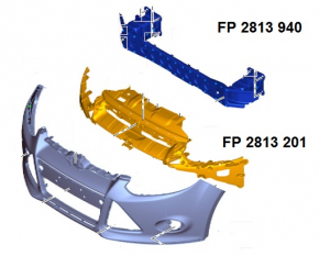 Front bumper frame Ford Focus mk3 11-14 prerest