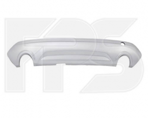 Rear bumper trim lower Ford Escape MK3 13-16 prerest 2 pipes Gray, under the hook
