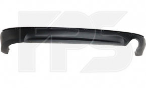 Rear bumper lip Ford Fusion mk5 13-18 for 1 pipe black matt