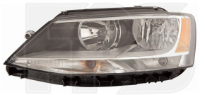 Headlight front left VW Jetta 11-16 naked USA DEPO yellow reflector