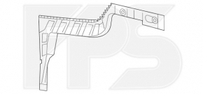 Rear bumper mount right VW Passat b7 12-15 USA