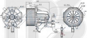 Motor heater fan Audi A4 B8 08-12 prerest
