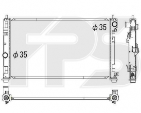 Radiator cooling water Jeep Patriot 11-17
