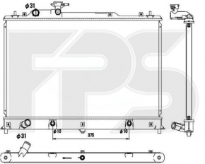 Radiator cooling water Mazda CX-7 06-09
