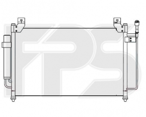 Air conditioning radiator condenser Mazda CX-7 06-09