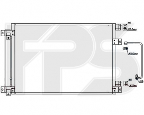 Air conditioner radiator condenser Subaru b9 Tribeca