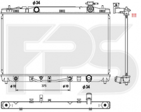 Radiator cooling water Toyota Camry v40 2.4